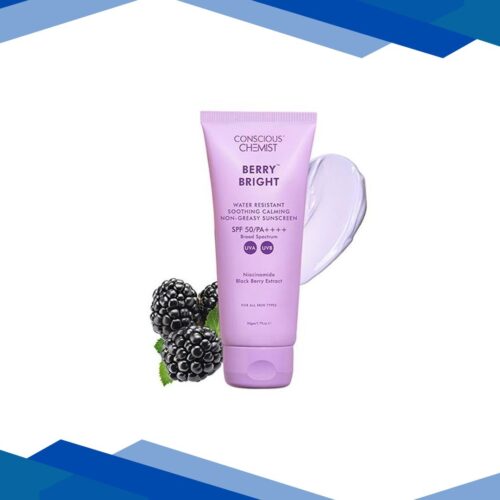 Conscious Chemist Berry Bright SunscreenSpf 50 Pa ++++Uva/UvbNiacinamide & Berry Extract 50 gm