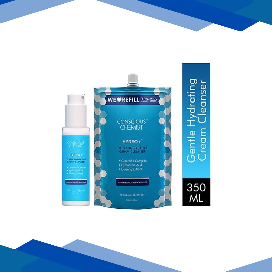 Conscious Chemist Gentle Hydrating Face Cleanser + Refill Pack 100 Ml + 250 Ml 2’s
