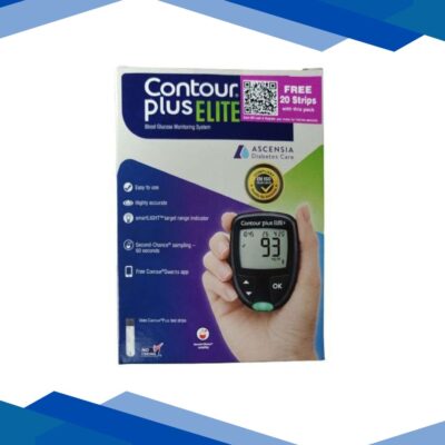Contour Plus Elite Blood Glucose Monitor with Free Strips 20’s