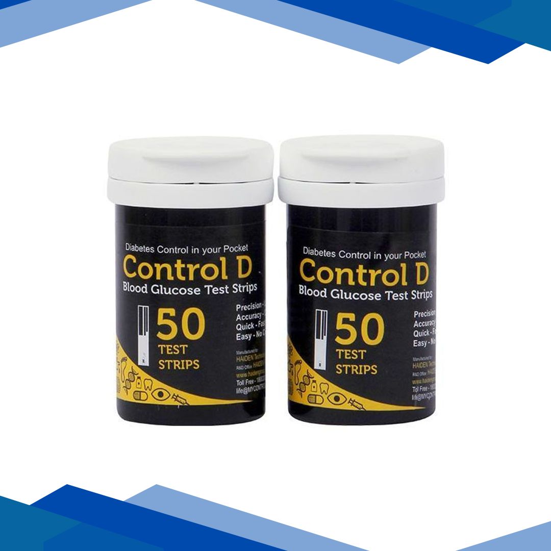 Control D Blood Glucose Test Strips 100’s