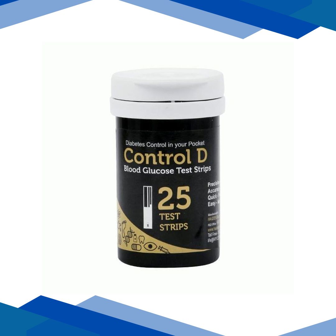 Control D Blood Glucose Test Strips 25’s