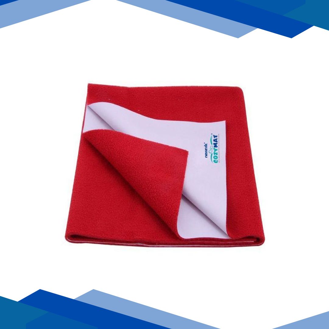 Cozymat Waterproof Bed Protector (Double Bed) – Cherry Red