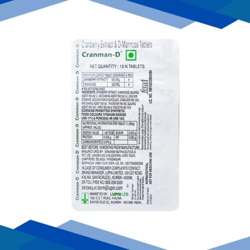 CRANMAN D Tablet 10’s