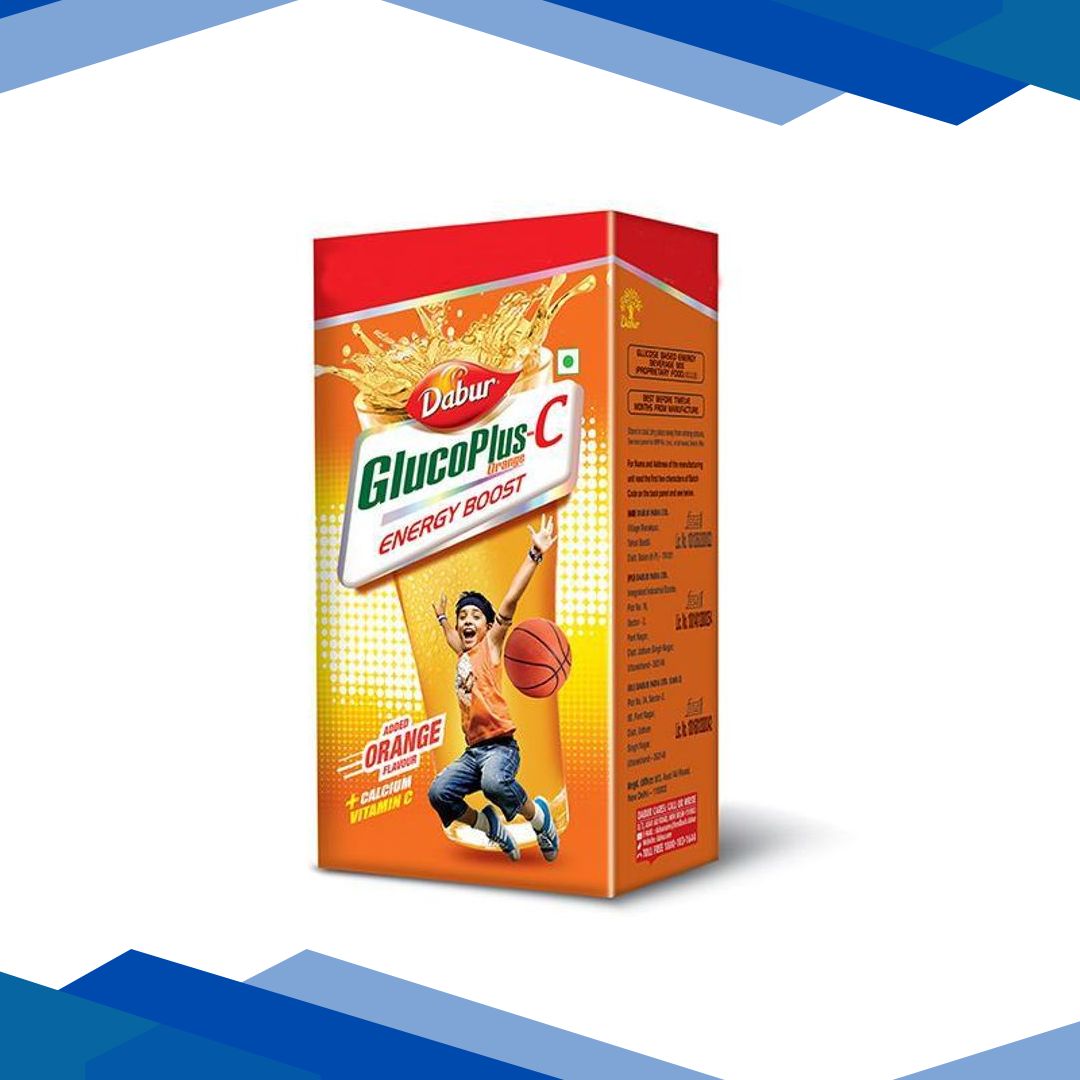 Dabur GlucoPlus-C Energy Boost – Orange 200 gm