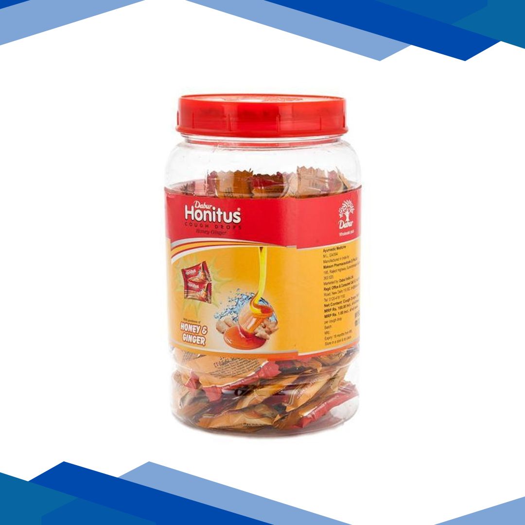 Dabur Honitus Cough Drops Candy – Ginger 100’s