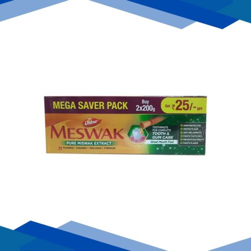 Dabur Meswak Pure Miswak Extract Tooth Paste (Pack of 2 x 200 gm)