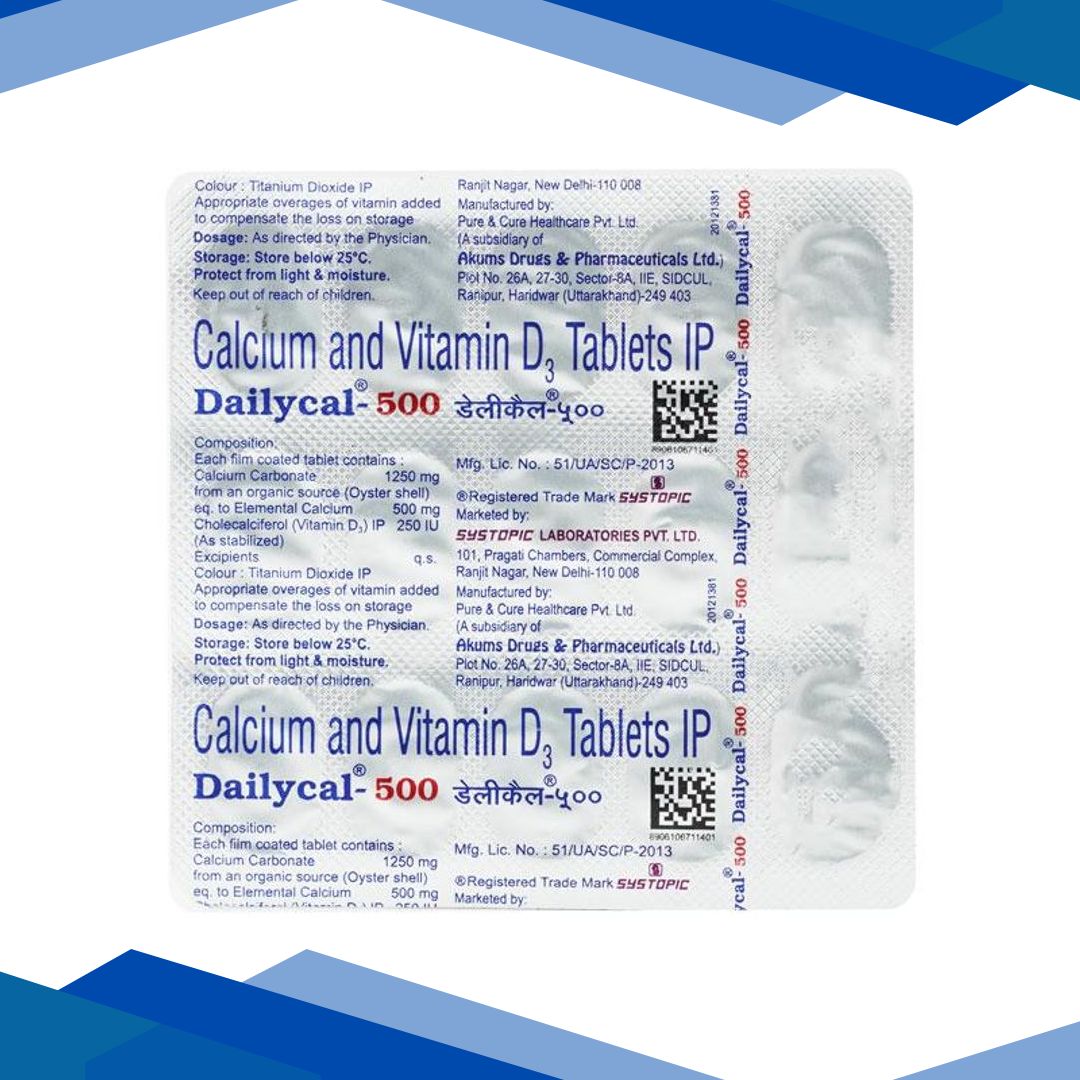 Dailycal 500mg Tablet 15’S