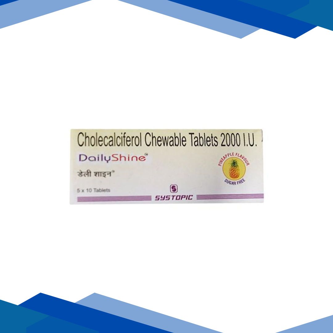 DAILYSHINE SUGAR FREE PINEAPPLE FLAVOUR Chewable Tablet 10’s