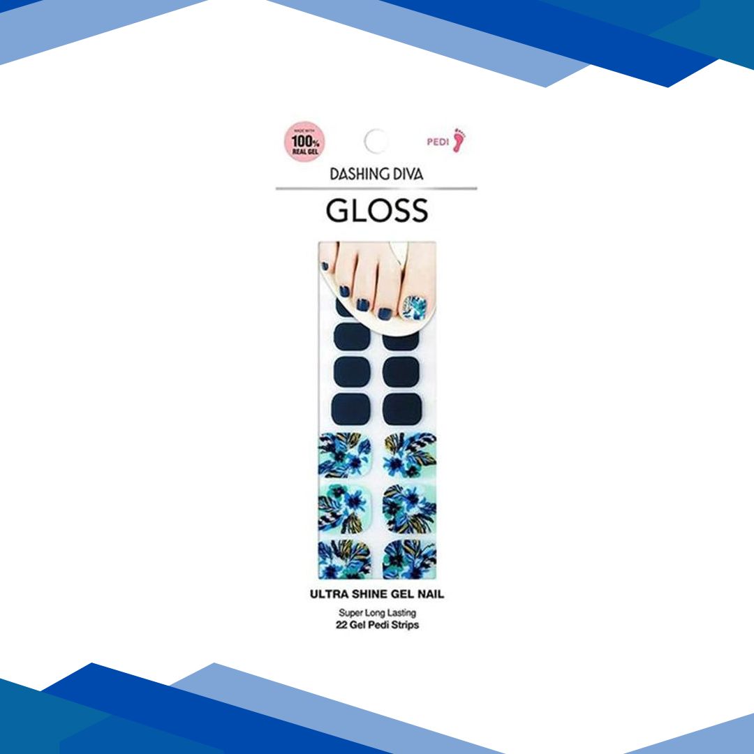 Dashing Diva Gloss Nail – Blue Bandana 1’s