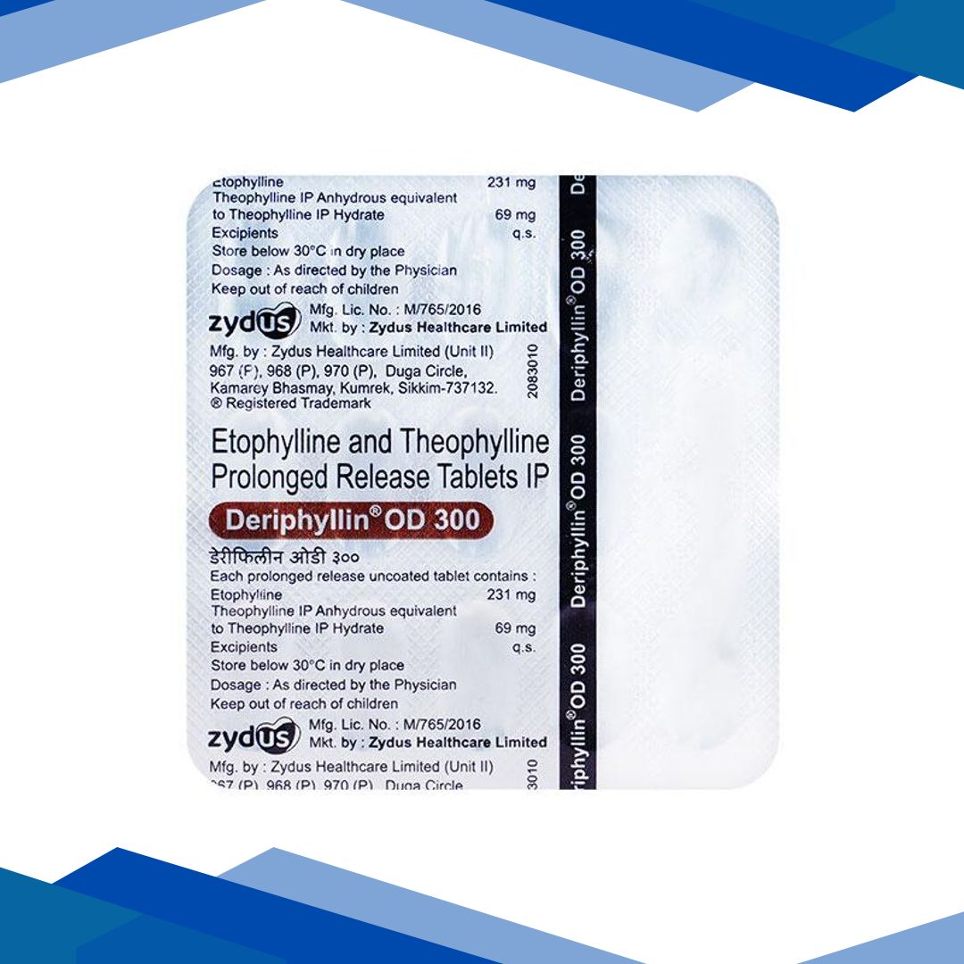 Deriphyllin OD 300mg Tablet 15’S