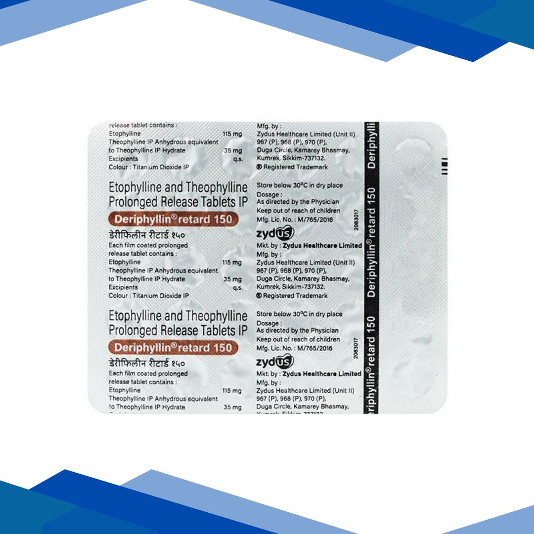 Deriphyllin Retard 150mg Tablet 30’S