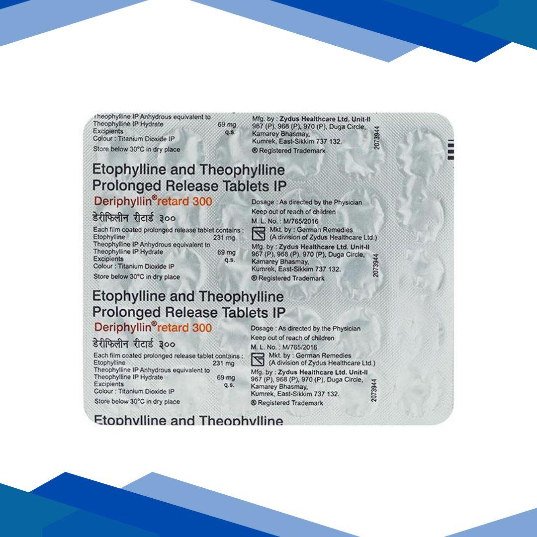 Deriphyllin Retard 300mg Tablet 30’S