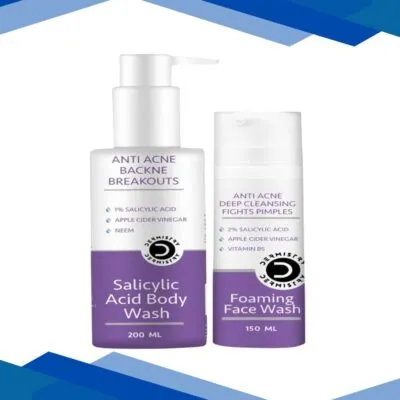 Dermistry Anti Acne 1% Salicylic Acid Body Wash 200 ml + Anti Acne Foaming Face Wash 150 ml