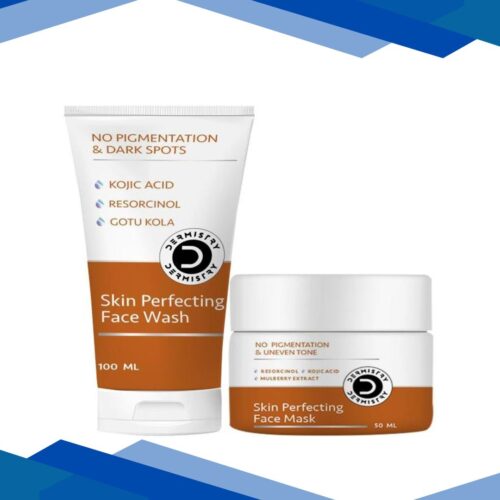 Dermistry No Pigmentation & Dark Spots Kojic Acid Skin Perfecting Face Wash 100 ml + No Pigmentation Kojic Acid Skin Perfecting Face Mask 50 ml