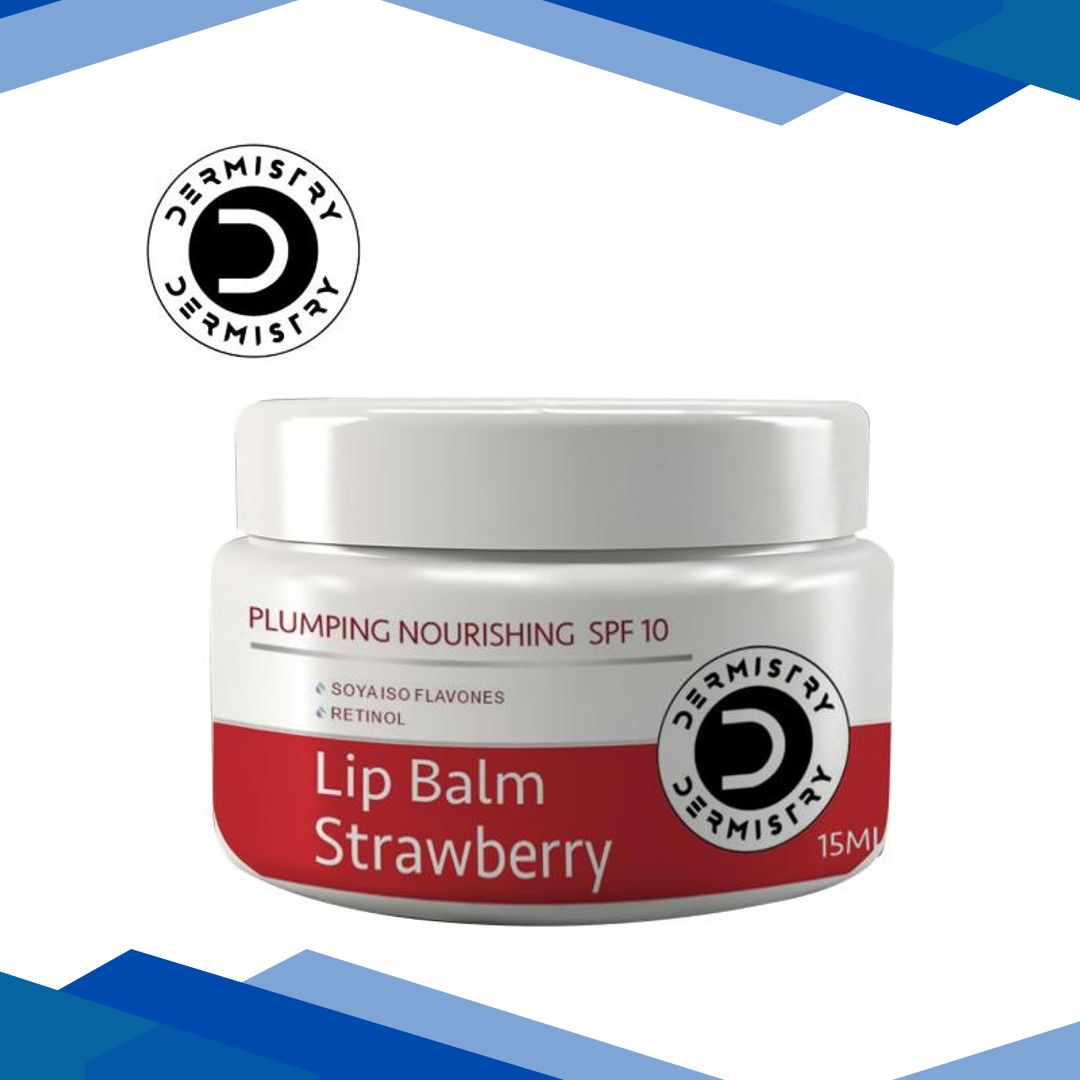 Dermistry Plumping Nourishing SPF 10 Lip Balm – Strawberry 15 ml