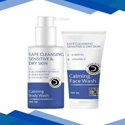 Dermistry Safe Cleansing Sensitive & Dry Skin Calming Body Wash 200 ml + Safe Cleansing Sensitive & Dry Skin Calming Face Wash 100 ml