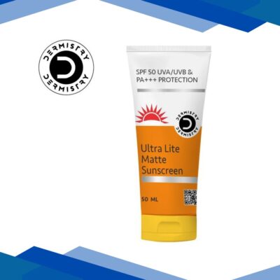 Dermistry Ultra Lite Matte Sunscreen SPF 50 UVA UVB PA+++ Protection 50 ml