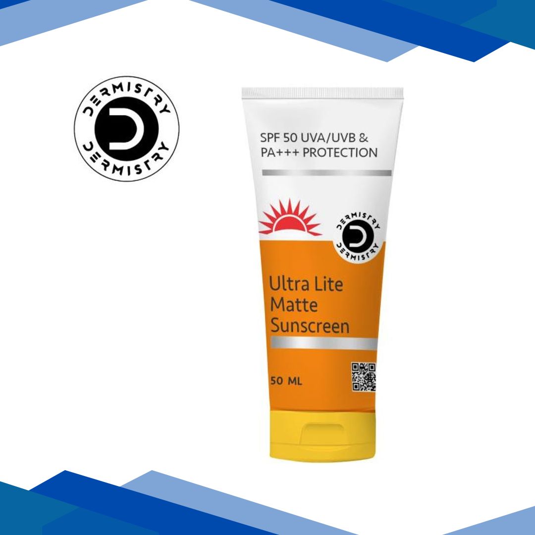 Dermistry Ultra Lite Matte Sunscreen SPF 50 UVA UVB PA+++ Protection 50 ml