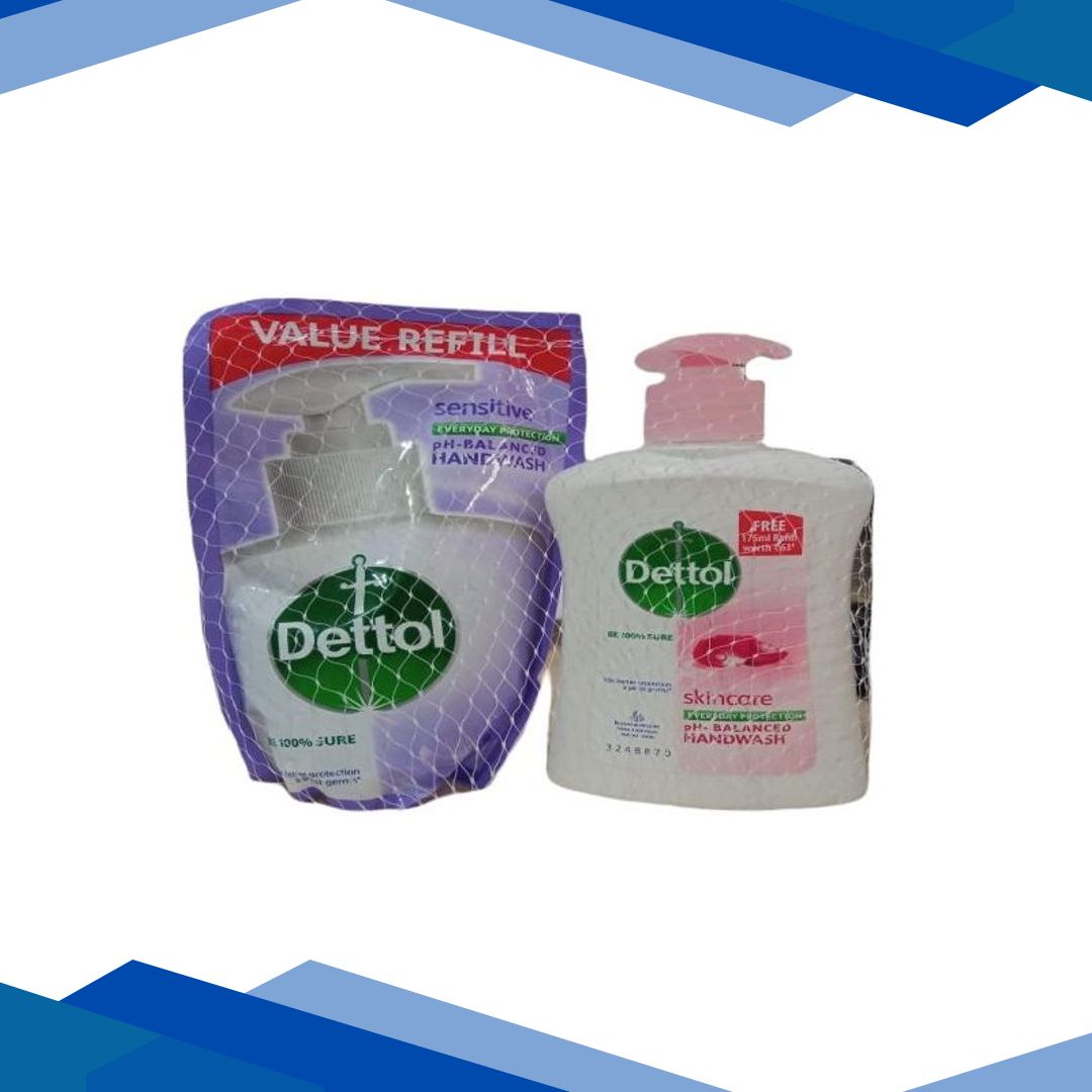 Dettol Handwash Combo Pack ( Skincare Refill 200 ml +Sensitive 175 ml )