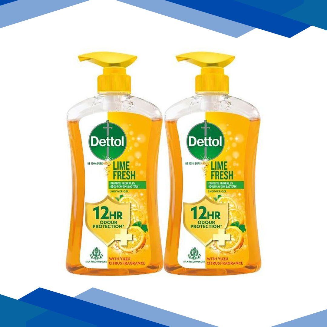 Dettol Lime Fresh Body Wash (Pack of 2 x 500 ml)