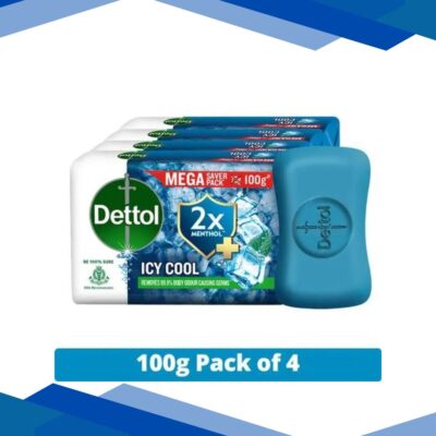 Dettol Soap – Icy Cool (Pack Of 4 x 100 g)
