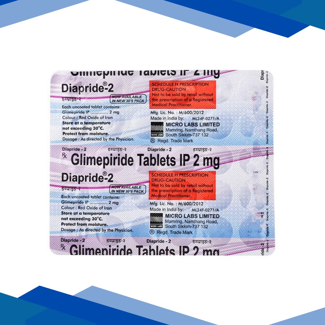 DIAPRIDE 2mg Tablet 30’s