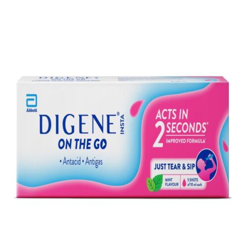 Digene Insta On The Go Liquid – Mint Flavour (Pack of 5 x 10ml)