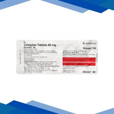 Diovan 80mg Tablet 14’S