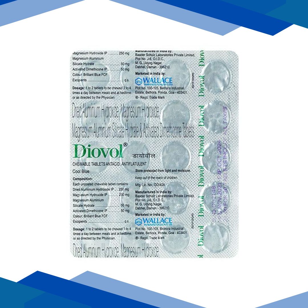 DIOVOL COOL BLUE CHEWABLE Tablet 20’s