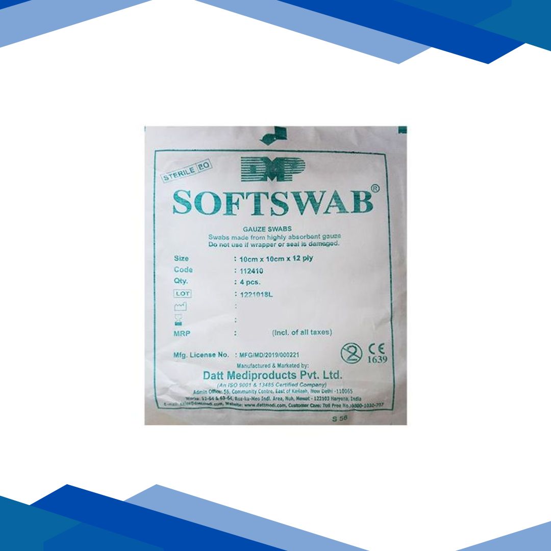 DMP Softswab Gauze Swabs (112410) (10 cm x 10 cm x 12 Ply) 4’s