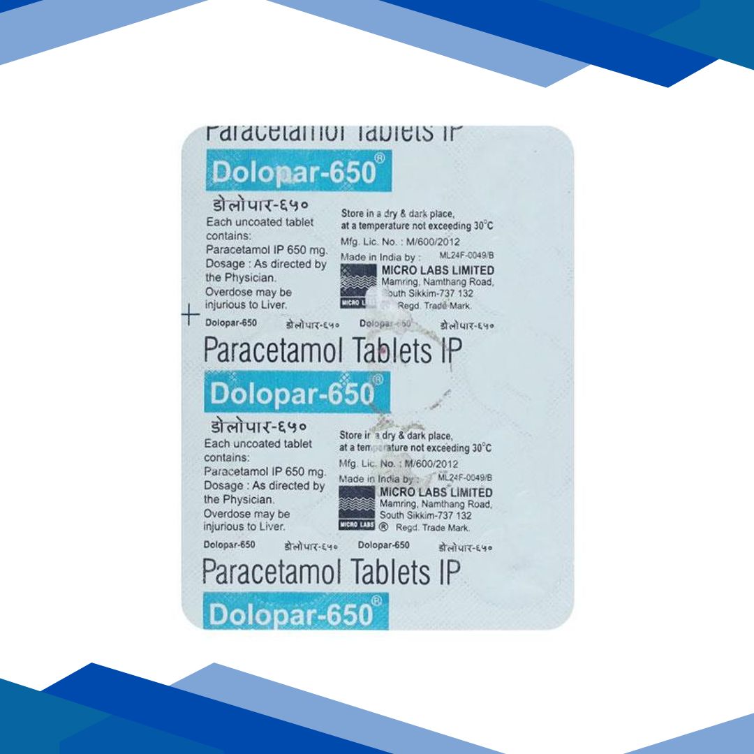 Dolopar 650mg Tablet 15’S