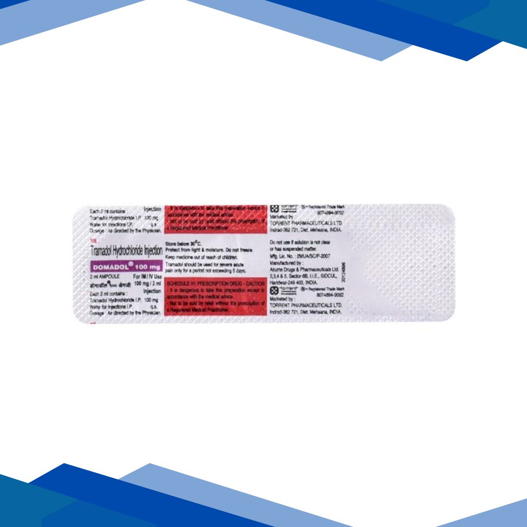 Domadol 100mg Injection 2ml