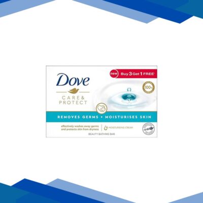 Dove Care & Protect Bar, Removes Germs & Moisturises Skin 400gm 4’s