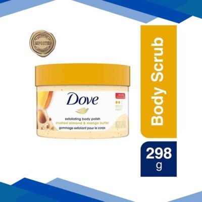 Dove Exfoliating Body Polish Scrub Crushed Almond and Mango Butter for Dry Skin 298 gm