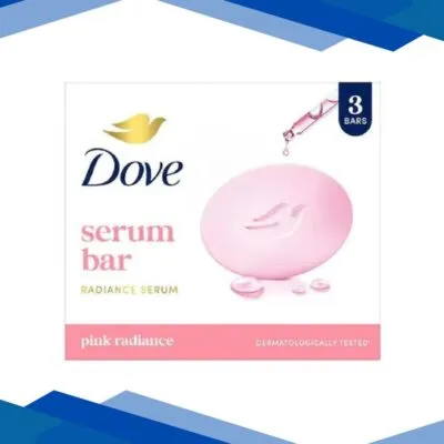 Dove Pink Radiance Serum Bar Soap (Pack of 3 x 125 g)