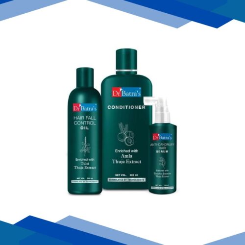 Dr Batra’s Anti-Dandruff Hair Serum 125 ml + Conditioner 200 ml + Hair Fall Control Oil 200 ml