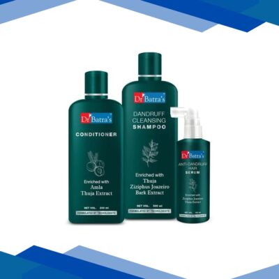 Dr Batra’s Dandruff Cleansing Shampoo 500 ml + Conditioner 200 ml + Anti – Dandruff Hair Serum 125 ml