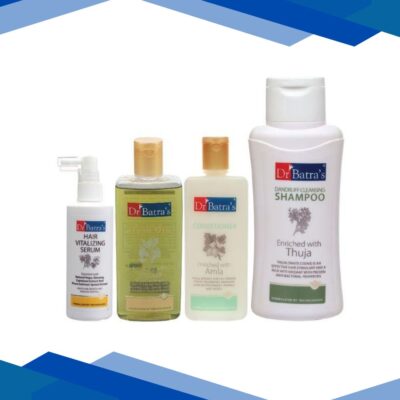 Dr Batra’s Dandruff Cleansing Shampoo 500 ml + Conditioner 200 ml + Hair Oil 200 ml + Hair Vitalizing Serum 125 ml