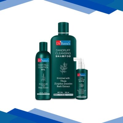 Dr Batra’s Dandruff Cleansing Shampoo 500 ml + Hair Fall Control Oil 200 ml + Hair Vitalizing Serum 125 ml