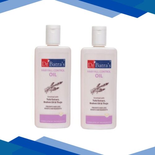 Dr Batra’s Hair Fall Control Oil – Tulsi Extract, Brahmi Oil & Thuja (Pack of 2 x 200 ml)