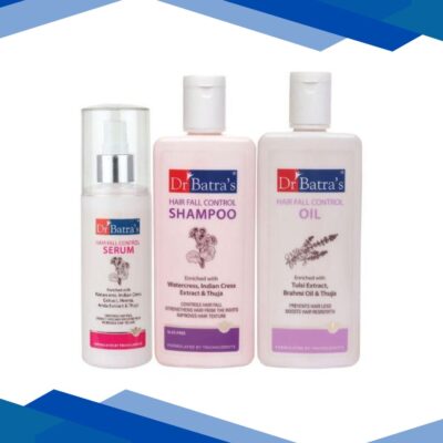 Dr Batra’s Hair Fall Control Shampoo 200 ml + Hair Fall Control Oil 200 ml + Hair Fall Control Serum 125 ml