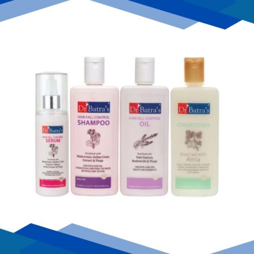 Dr Batra’s Hair Fall Control Shampoo 200 ml + Hair Fall Control Serum 125 ml + Conditioner 200 ml + Hair Fall Control Oil 200 ml