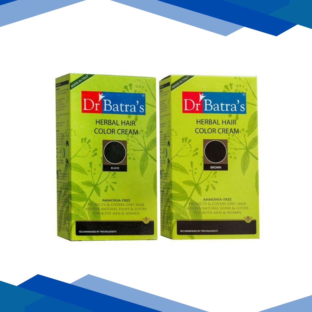 Dr Batra’s Herbal Hair Color Cream Combo – Brown & Black