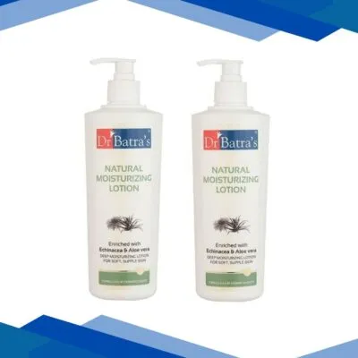 Dr Batra’s Natural Moisturizing Lotion – Echinacea & Aloe Vera (Pack of 2 x 400 ml)