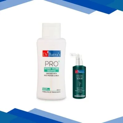 Dr Batra’s PRO+ Intense Volume Shampoo 500 ml + Hair Fall Control Serum 125 ml
