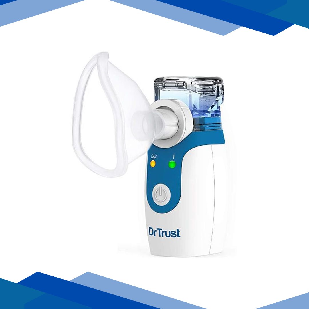 Dr Trust Portable Mesh Nebulizer for Kids and Adults (404) – White