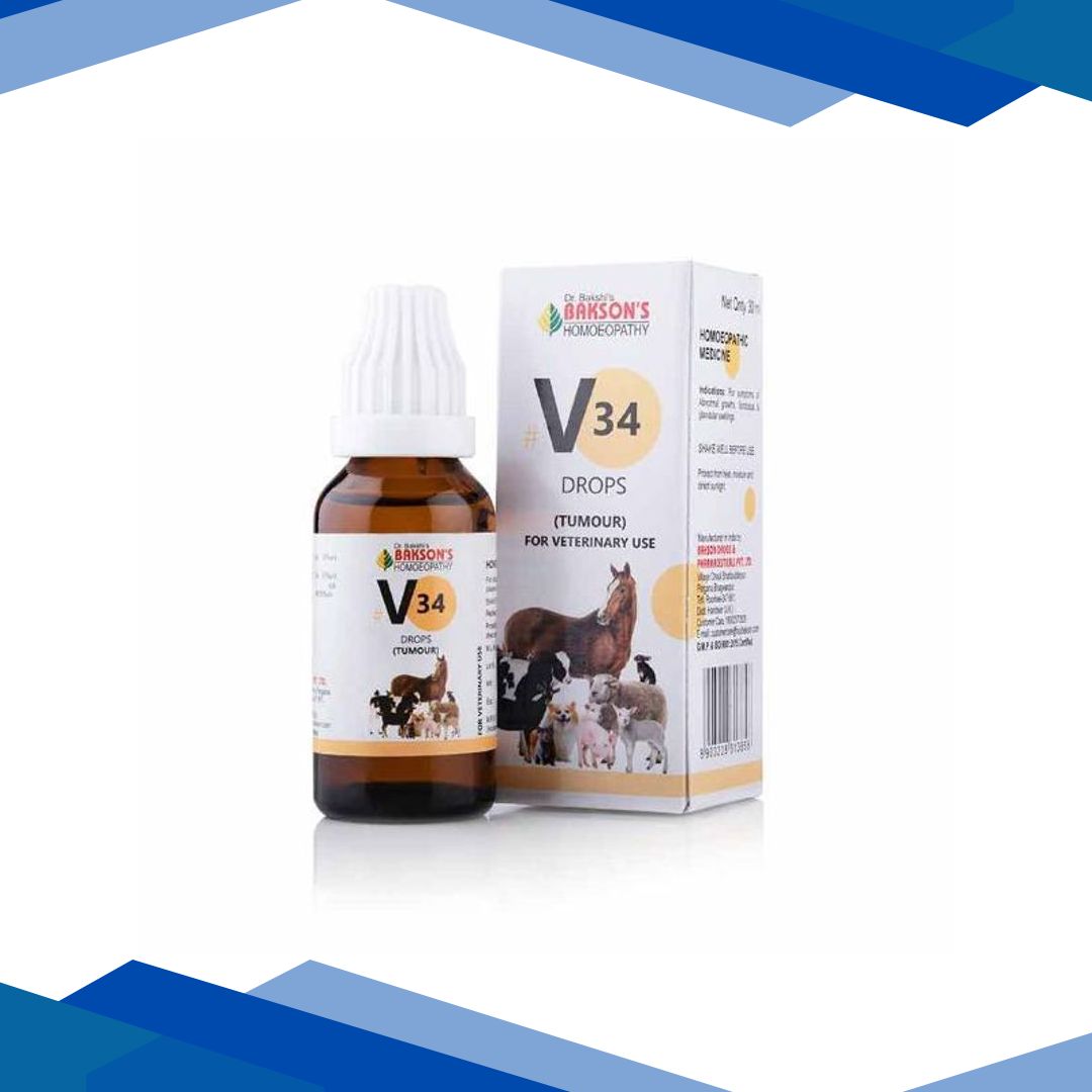 Dr. Bakshi’s Bakson’s Homoeopathy V34 Tumour Drops (Veterinary) 30 ml
