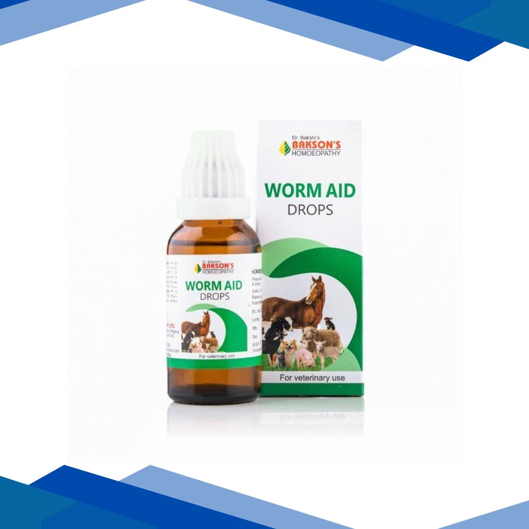 Dr. Bakshi’s Bakson’s Homoeopathy Worm Aid Drops (Veterinary) 30 ml
