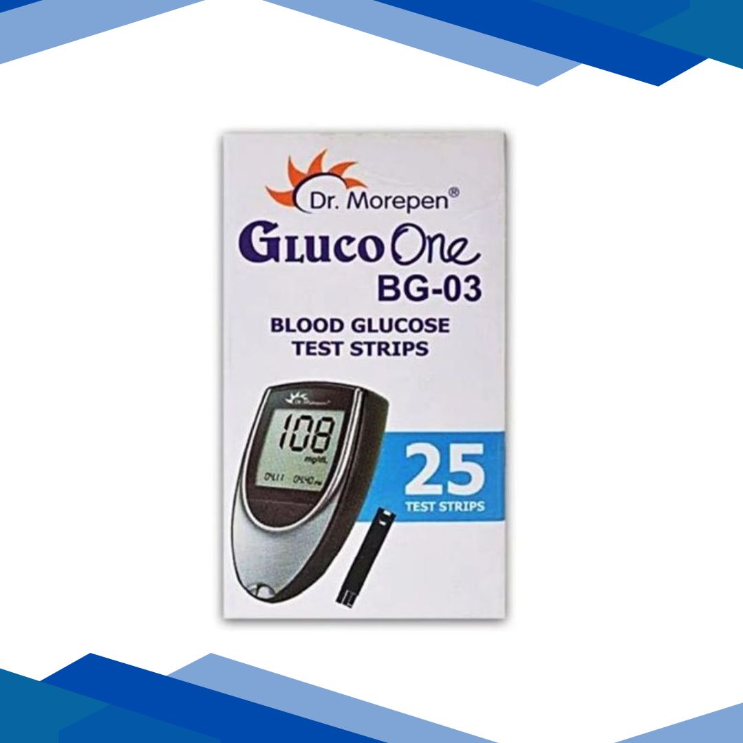 Dr. Morepen GlucoOne BG03 Blood Glucose Test Strips 25’s