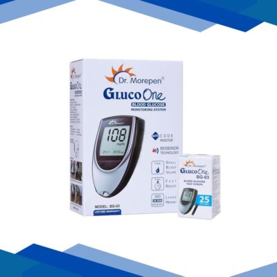 Dr. Morepen GlucoOne Blood Glucose Monitor (BG 03) + Blood Glucose Test Strips 25’s